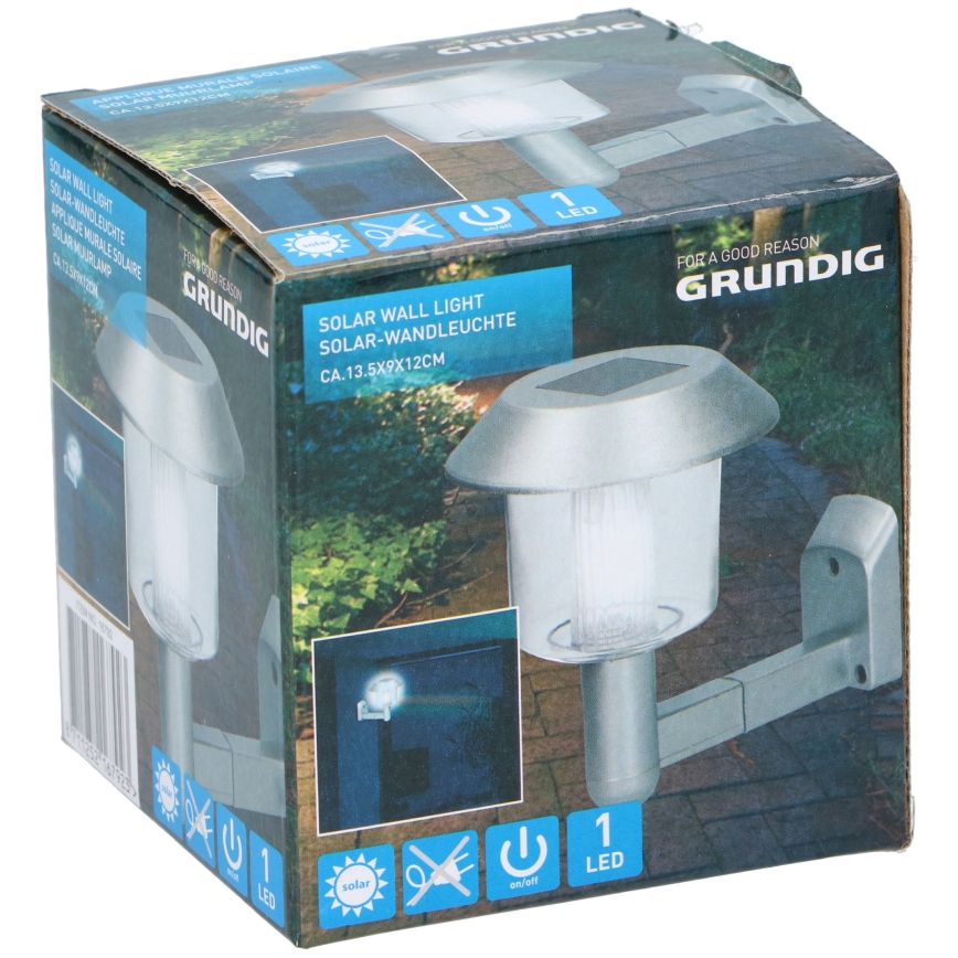 Grundig - Luminária de parede solar LED/1,2V 600 mAh