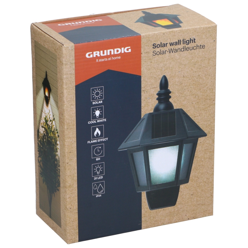 Grundig - Luminária de parede solar LED LED/1,2V 600 mAh IP44