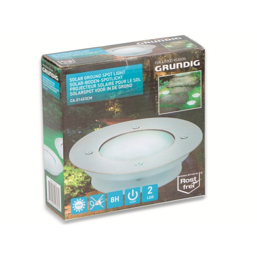 Grundig - LED Luz solar de garagem 2xLED/1,2V | Lampamania