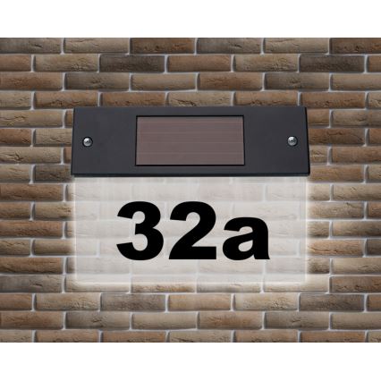 Grundig - Número de casa solar LED LED/1,2V 600 mAh IP44