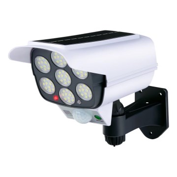 Grundig - Simulacro de câmara de segurança solar com LED e sensor, 1,2 V 800 mAh + controlo remoto