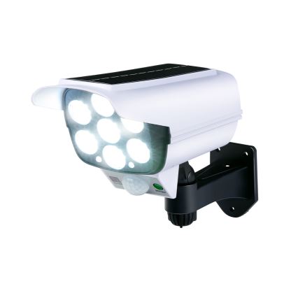 Grundig - Simulacro de câmara de segurança solar com LED e sensor, 1,2 V 800 mAh + controlo remoto