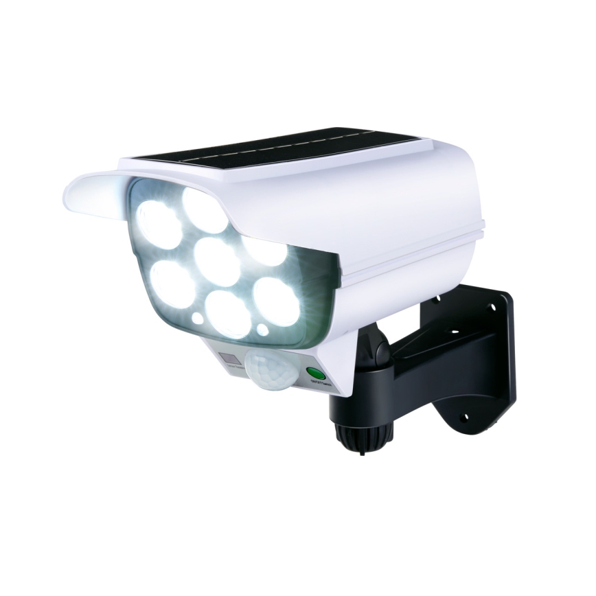 Grundig - Simulacro de câmara de segurança solar com LED e sensor, 1,2 V 800 mAh + controlo remoto