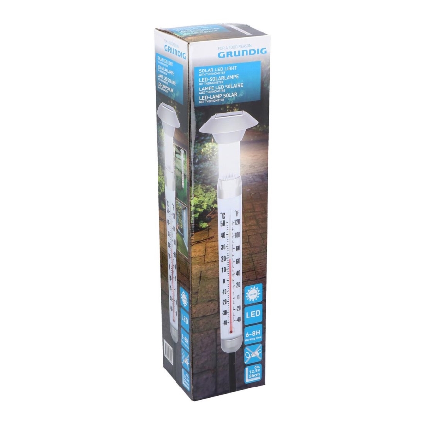 Grundig - Termómetro solar LED 1xAAA 600 mAh IP44