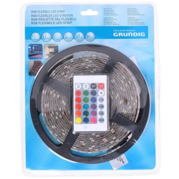 Grundig - Tira LED RGB com regulação 5m LED/24W/230V + CR