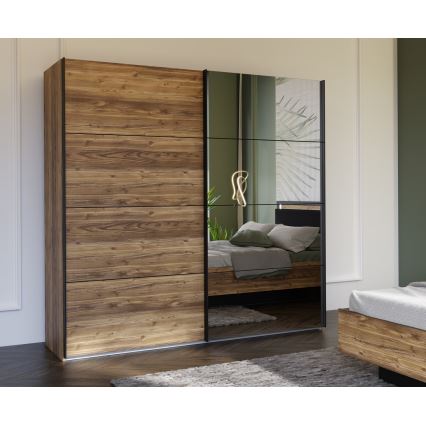 Guarda-roupa com espelho OREN 220x210 cm carvalho artisan