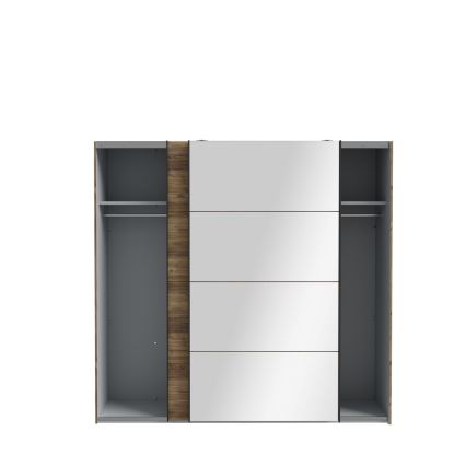 Guarda-roupa com espelho OREN 220x210 cm carvalho artisan