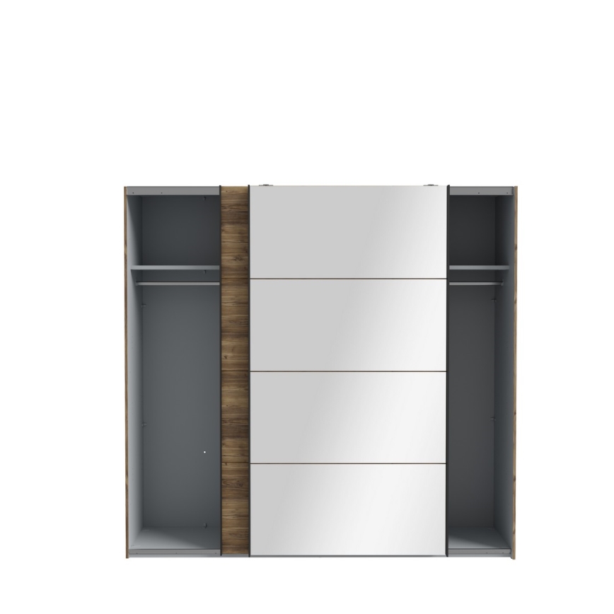 Guarda-roupa com espelho OREN 220x210 cm carvalho artisan