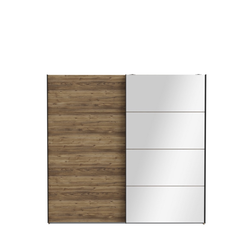 Guarda-roupa com espelho OREN 220x210 cm carvalho artisan