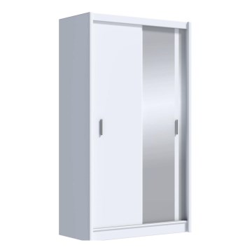 Guarda-roupa com espelho SABRINA 150x215 cm branco