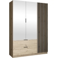 Guarda-roupa com espelho VISTA 150x215 cm carvalho artisan/grafite