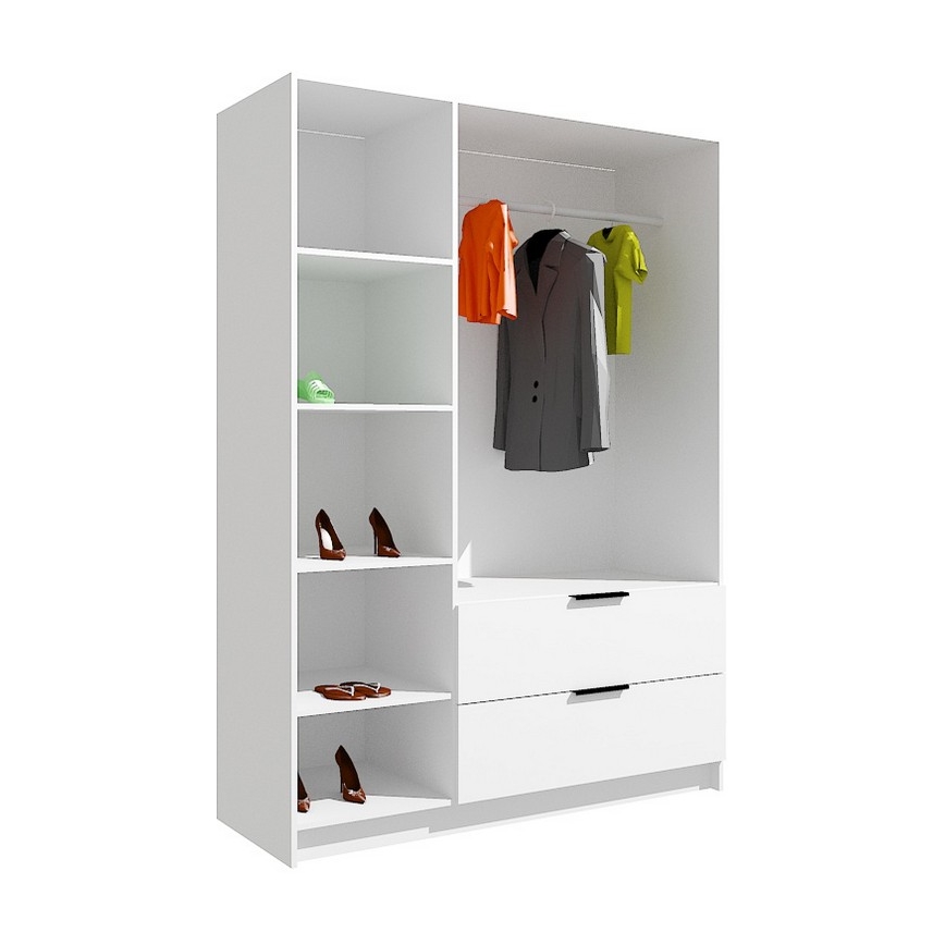 Guarda-roupa com espelho VISTA 150x215 cm carvalho artisan/grafite