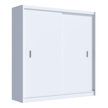 Guarda-roupa com portas deslizantes SAPHIRA 203x215 cm branco