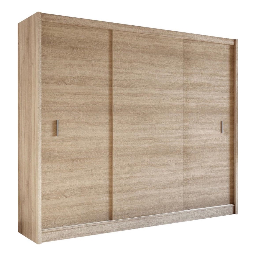 Guarda-roupa com portas deslizantes SAPHIRA 250x215 cm carvalho sonoma