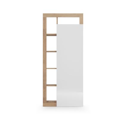 Guarda-roupa LENOR 91x209 cm branco/castanho