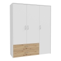 Guarda-roupa URO 152x190 cm carvalho artisan/branco