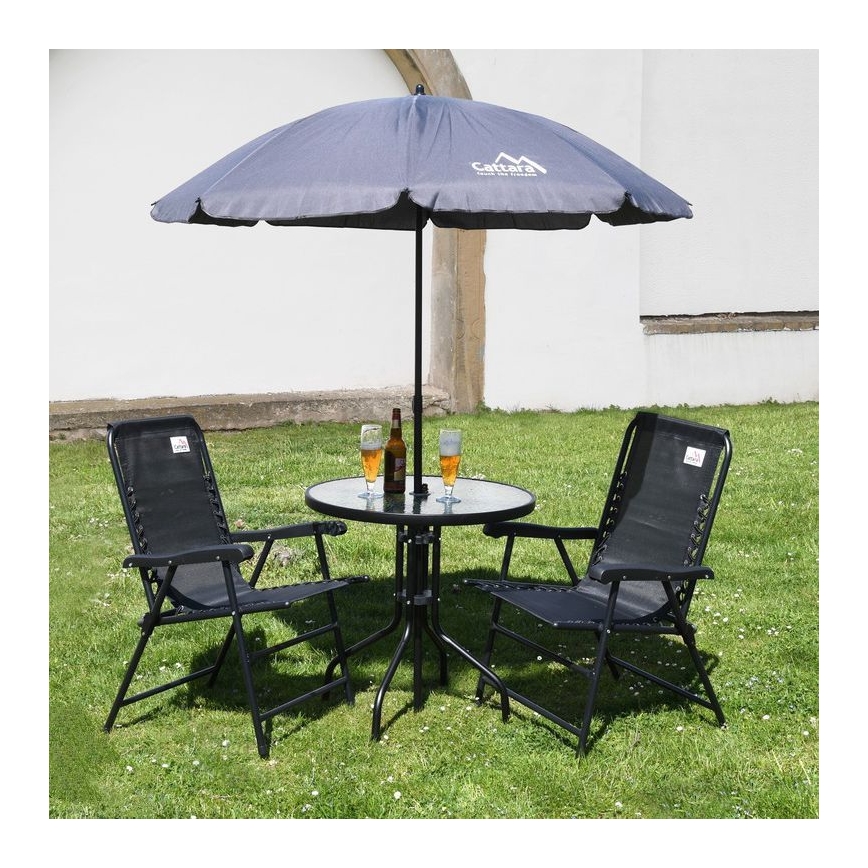 Guarda-sol dobrável inclinável diâmetro 1,8 m cinza