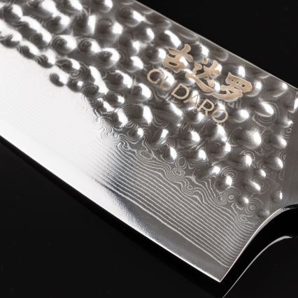 Gudaro - Conjunto de 5 facas de cozinha em aço damasco MIYABI + suporte magnético para facas