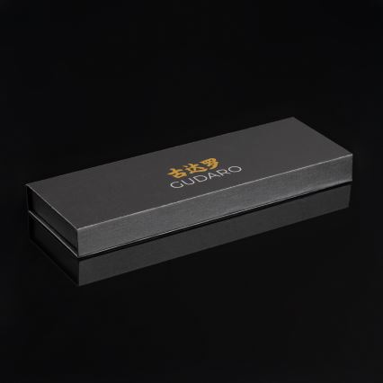 Gudaro - Cutelo de cozinha KENSHO em aço damasco 6,5, 67 camadas de aço, comprimento 16,2 cm