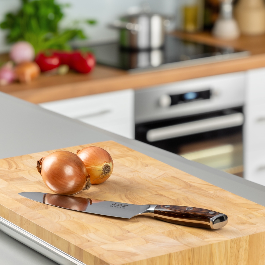 Gudaro - Faca de Chef em aço Damasco FENG 8, 67 camadas de aço, comprimento 20 cm