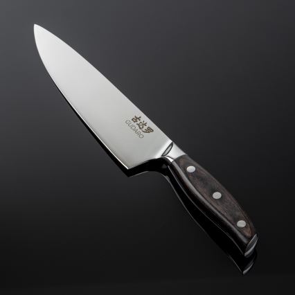 Gudaro - Faca de chef em aço Damasco SHIRO 8, 67 camadas de aço, comprimento 20 cm