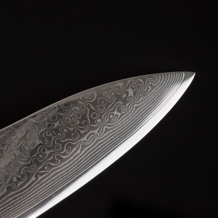 Gudaro - Faca de chef em aço Damasco TAKUMI 8, 67 camadas de aço, comprimento 20 cm, cabo em nogueira