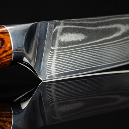 Gudaro - Faca de chef FENG 8, em aço damasco com 67 camadas, comprimento 20 cm