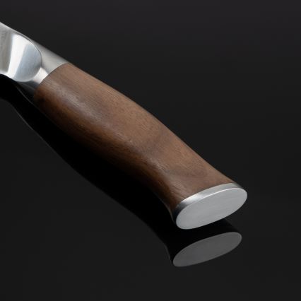 Gudaro - Faca de cozinha Santoku Damasco TAKUMI 7, 67 camadas de aço, comprimento 17,5 cm, nogueira
