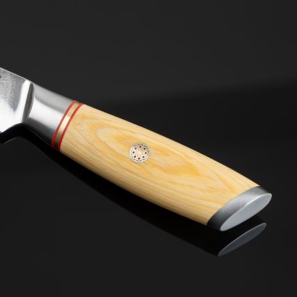 Gudaro - Faca de cozinha HIKARI em aço Damasco 3,5, 67 camadas de aço, comprimento 9,5 cm