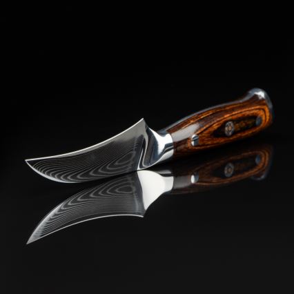 Gudaro -Faca de cozinha para frutas FENG 3,5, em aço damasco de 67 camadas, comprimento 9,5 cm