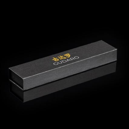 Gudaro - Faca universal de cozinha AKIRO 5, em aço damasco (67 camadas), comprimento 12,5 cm, preta