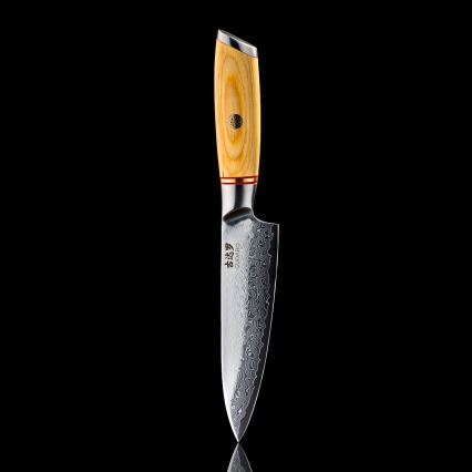 Gudaro - Faca de cozinha universal em aço damasco HIKARI 5, 67 camadas de aço, comprimento 12,5 cm