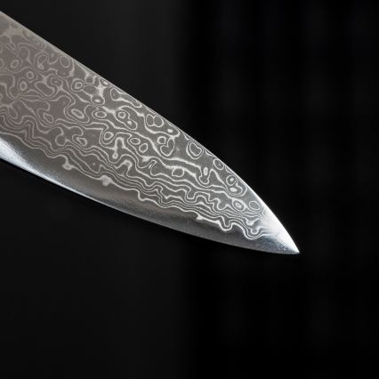 Gudaro - Faca de cozinha universal em aço damasco HIKARI 5, 67 camadas de aço, comprimento 12,5 cm