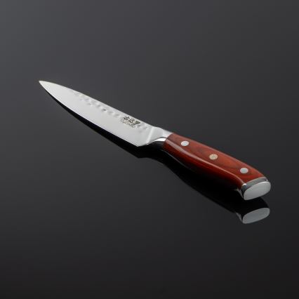 Gudaro - Faca de cozinha universal em aço damasco MIYABI 5, 67 camadas de aço, comprimento 12,5 cm