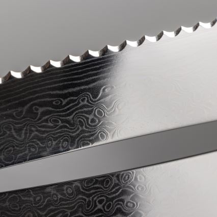 Gudaro - Faca para pão em aço damasco TAKUMI 8, 67 camadas de aço, comprimento 20 cm, cabo em nogueira