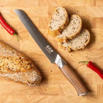 Gudaro - Faca para pão em aço damasco TAKUMI 8