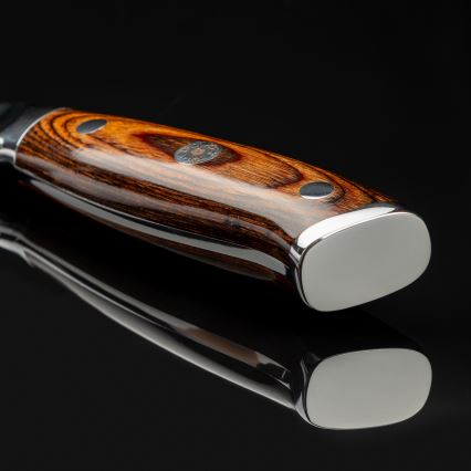 Gudaro - Faca Santoku FENG 7,5, em aço damasco de 67 camadas, comprimento 18 cm