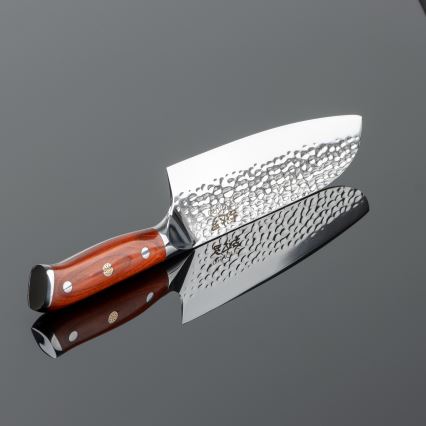 Gudaro - Faca de cozinha Santoku MIYABI 7, aço damasco de 67 camadas, comprimento 17,5 cm