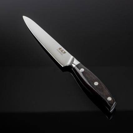 Gudaro - Faca de cozinha universal SHIRO 5, em aço damasco com 67 camadas, comprimento 12,5 cm