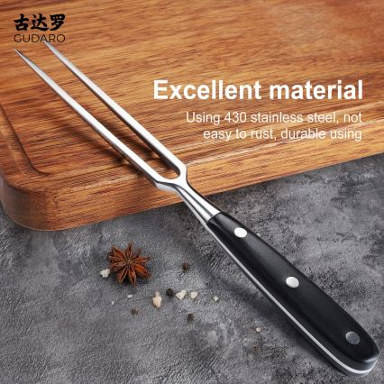 Gudaro - Garfo de cozinha MIYABI preto/pakka