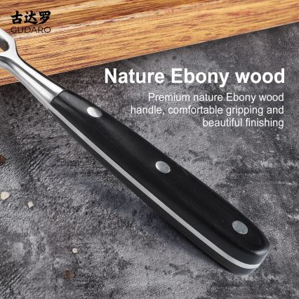 Gudaro - Garfo de cozinha MIYABI preto/pakka