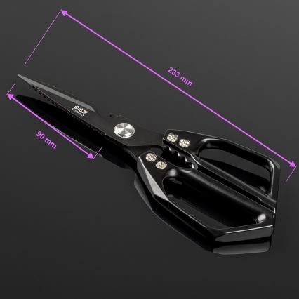 Gudaro - Tesouras para aves SHOGUN 23,3 cm pretas