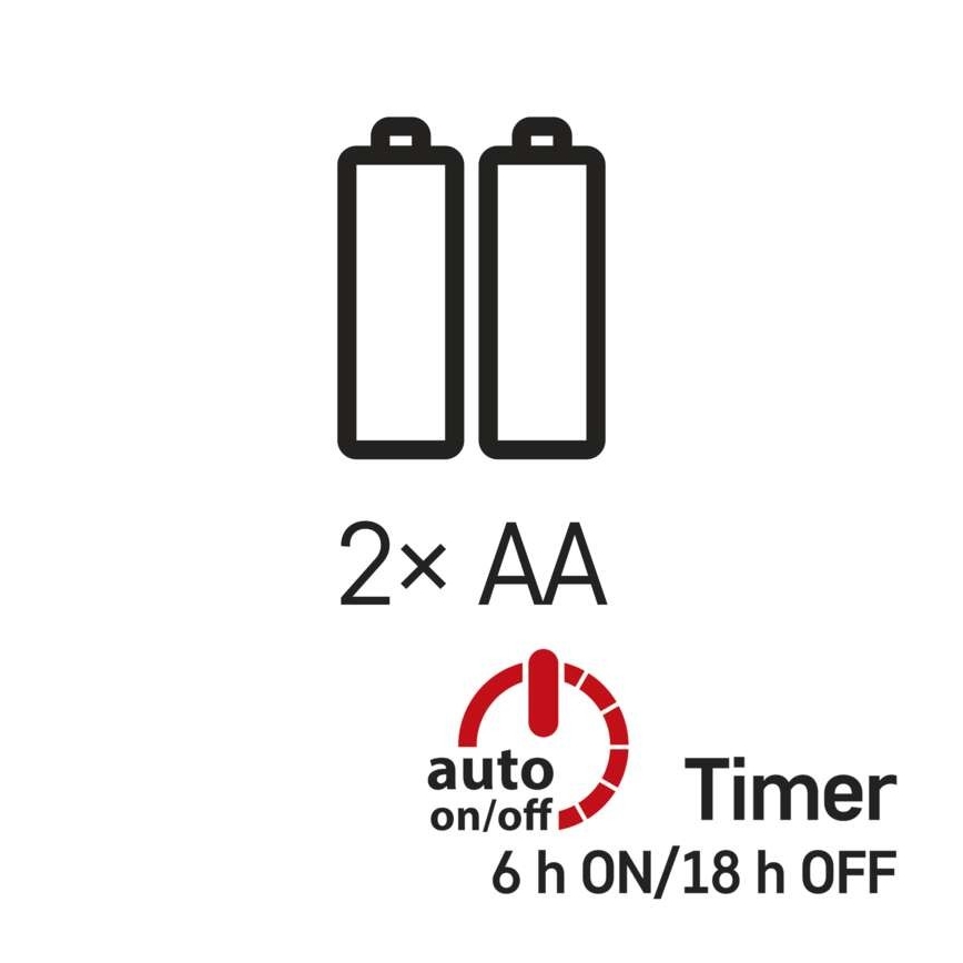 Guirlanda de LEDs 20xLED/2xAA 2,4m multicolorido