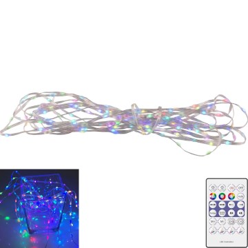Guirlanda de luzes de Natal LED RGB LED/10W/5V 10 m USB + controlo remoto