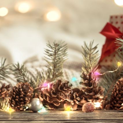 Guirlanda de luzes de Natal LED RGB LED/10W/5V 10 m USB + controlo remoto