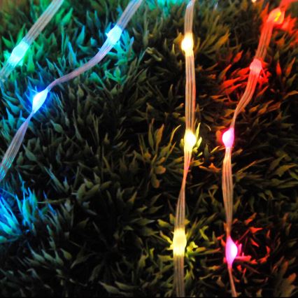 Guirlanda de luzes de Natal LED RGB LED/10W/5V 10 m USB + controlo remoto