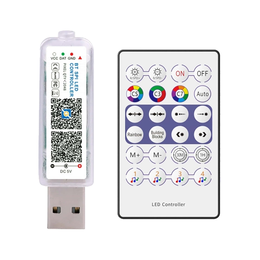 Guirlanda de luzes de Natal LED RGB LED/10W/5V 10 m USB + controlo remoto