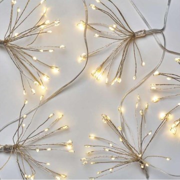 Guirlanda de luzes LED de Natal 150xLED/5,35m branco quente