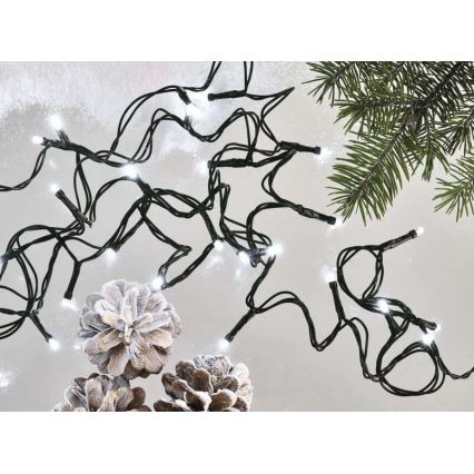 Guirlanda de luzes LED de Natal para exterior 80xLED/13m IP44 branco frio