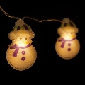 Guirlanda de Natal LED 10xLED/2xAA 1,35 m branco quente boneco de neve